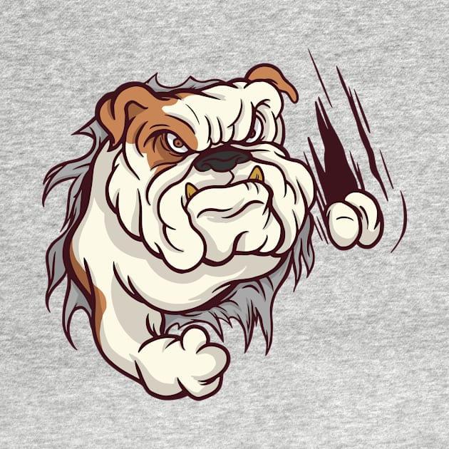 Angry Bulldog - Dogs Lovers Gift by illustramart Gifts & Apparel